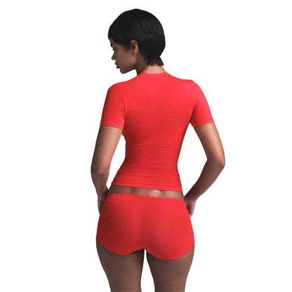 Cherry - Back - Skims Womens-Ladies Soft Short-Sleeved T-Shirt