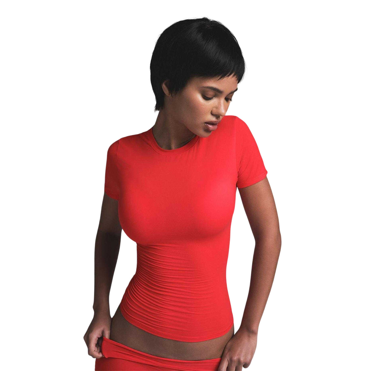 Cherry - Side - Skims Womens-Ladies Soft Short-Sleeved T-Shirt