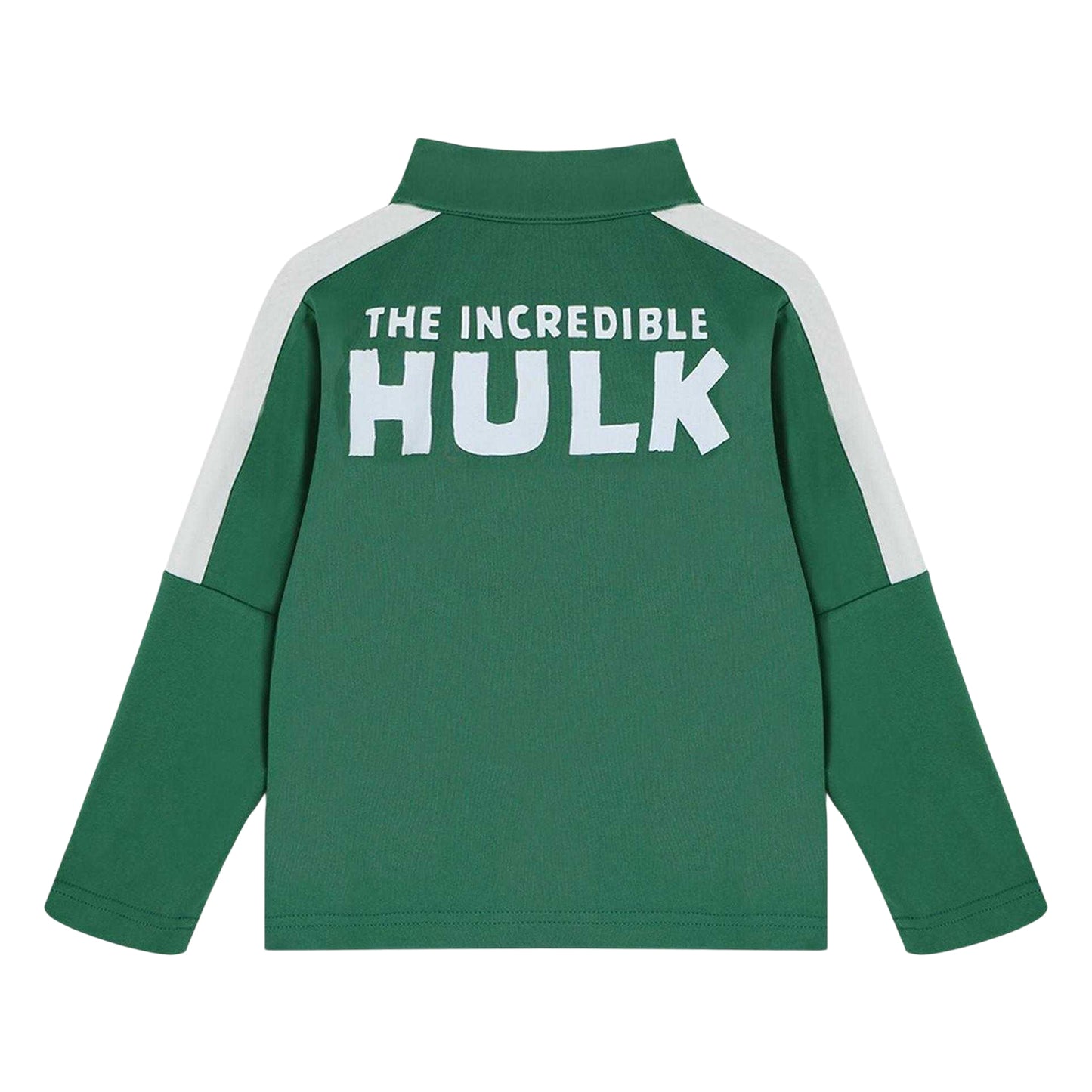 Green - Back - Hulk Childrens-Kids Ankle Slit Tracksuit Set
