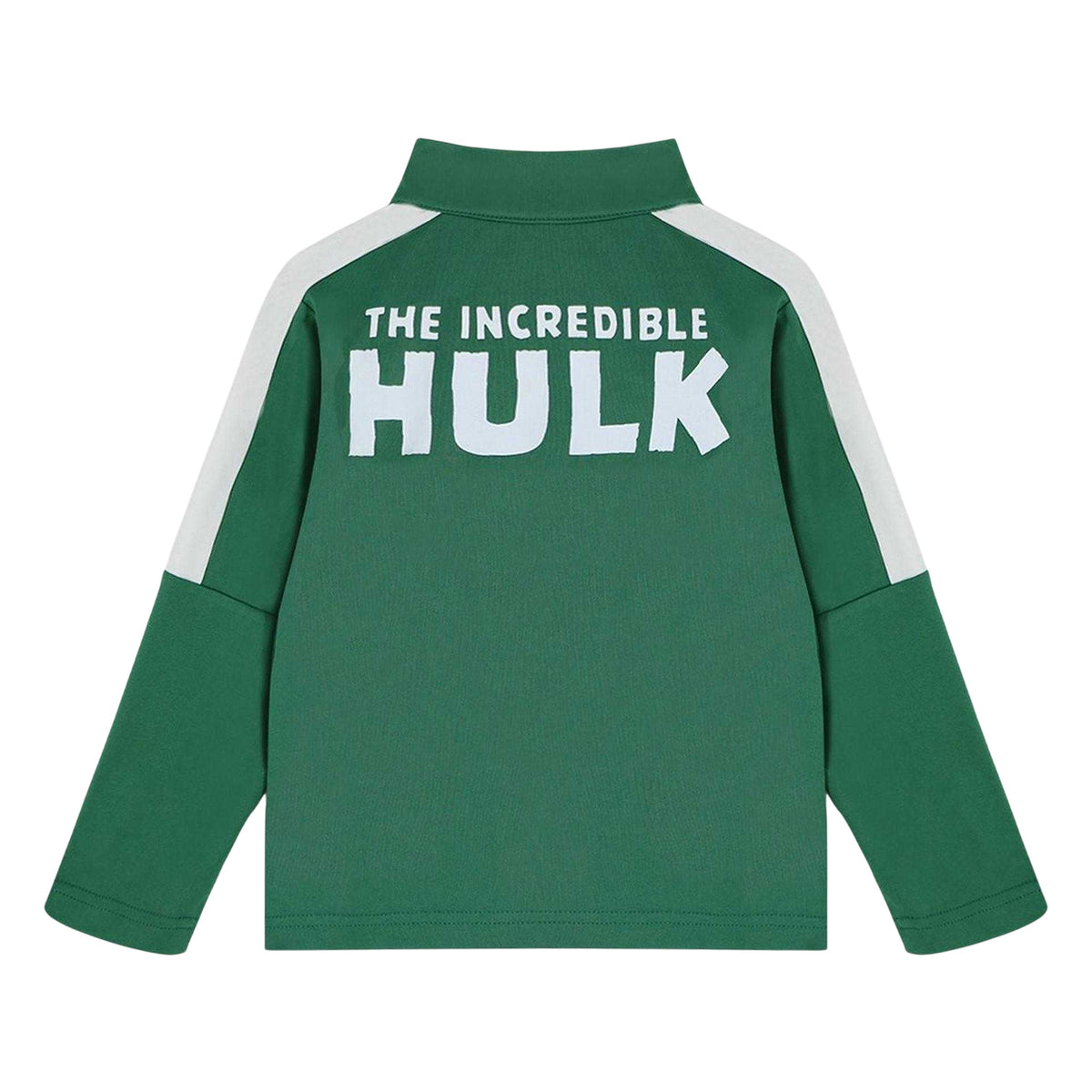 Green - Back - Hulk Childrens-Kids Ankle Slit Tracksuit Set