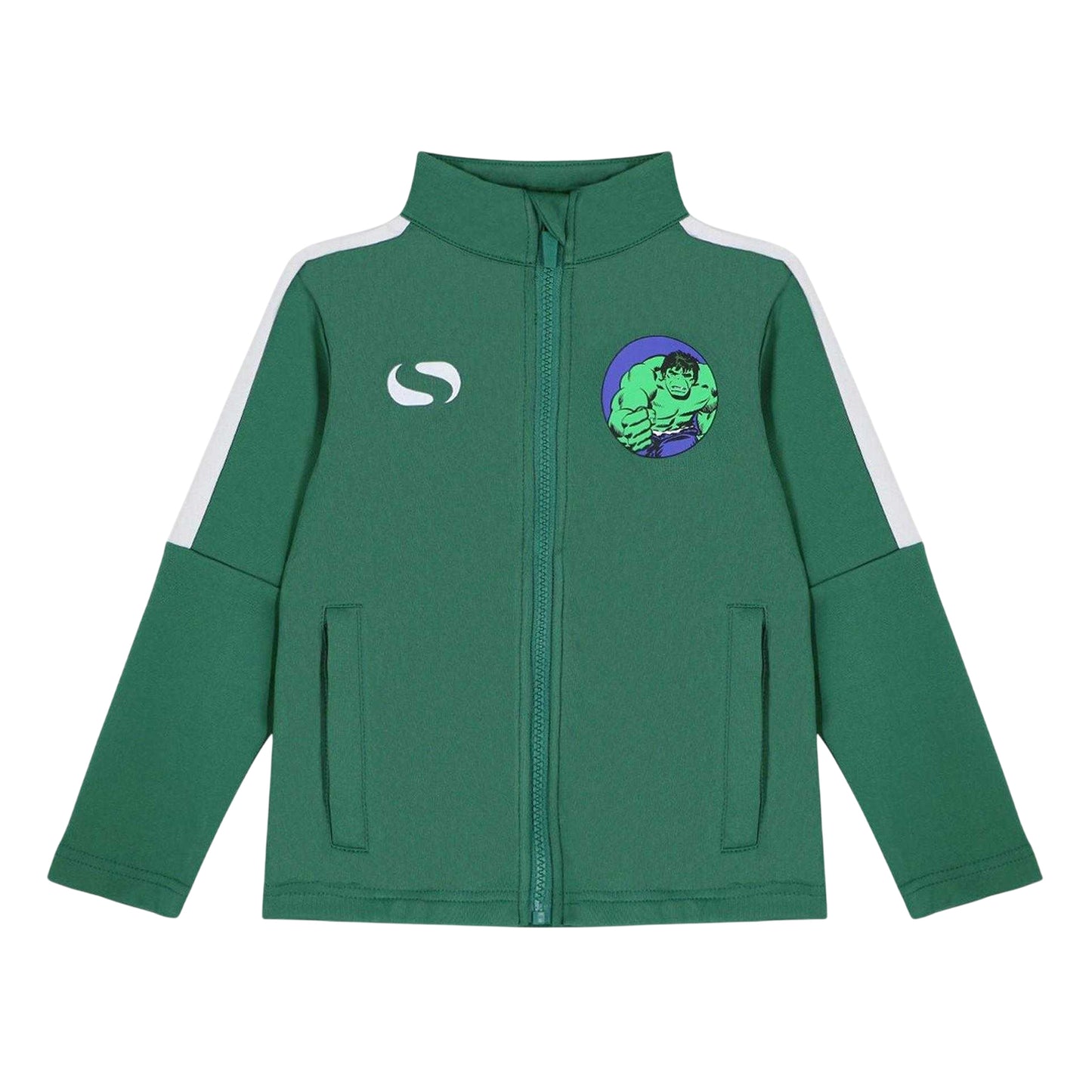 Green - Lifestyle - Hulk Childrens-Kids Ankle Slit Tracksuit Set