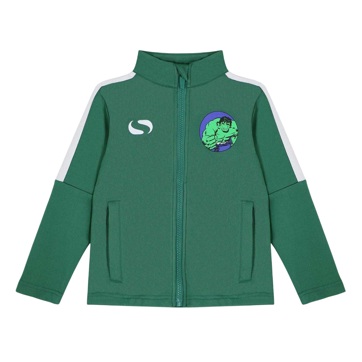 Green - Lifestyle - Hulk Childrens-Kids Ankle Slit Tracksuit Set