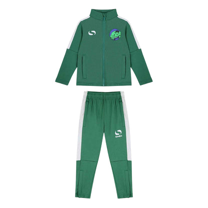 Green - Front - Hulk Childrens-Kids Ankle Slit Tracksuit Set