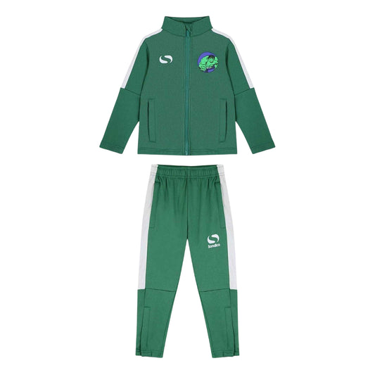 Green - Front - Hulk Childrens-Kids Ankle Slit Tracksuit Set