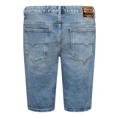 Blue Denim - Back - Diesel Mens Denim Slim Shorts