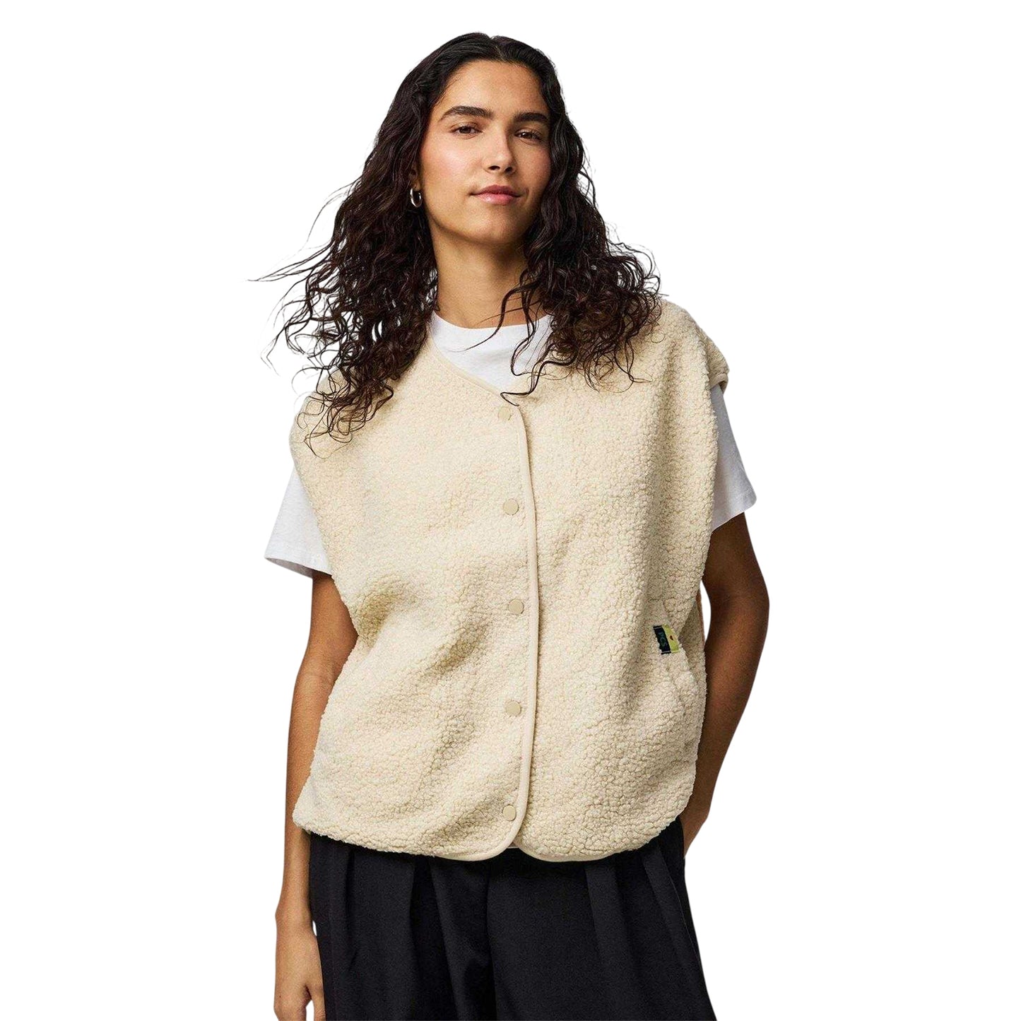 Birch - Side - Pieces Womens-Ladies Pckatty Teddy Fleece Vest Top