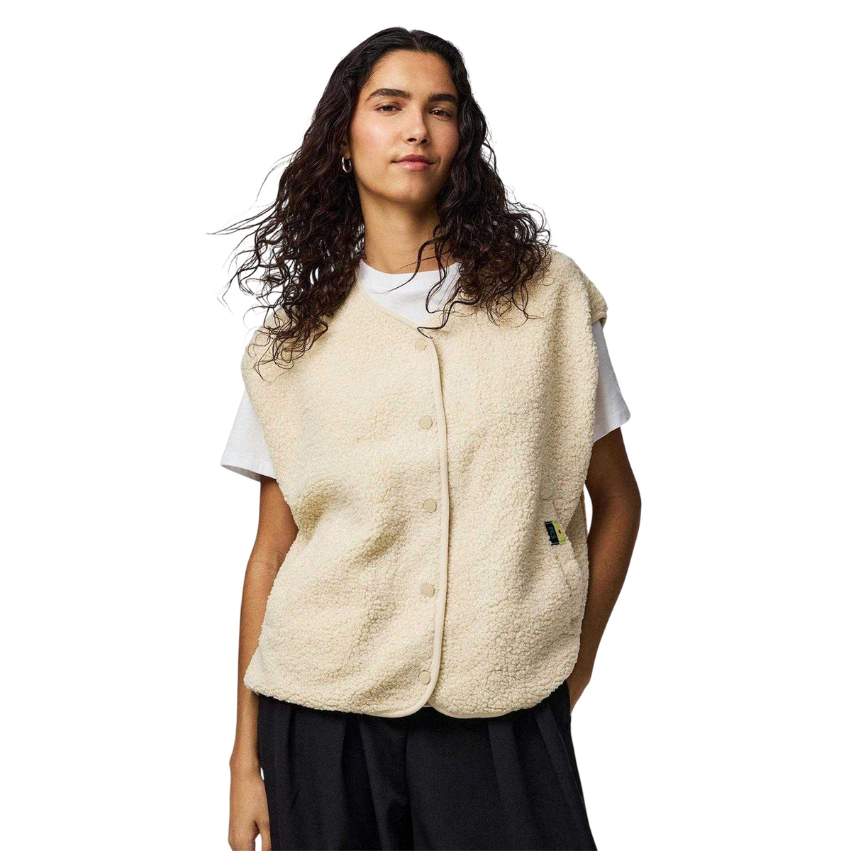 Birch - Side - Pieces Womens-Ladies Pckatty Teddy Fleece Vest Top