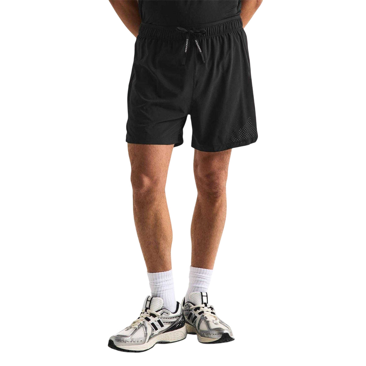 Black - Side - Condition Mens Aeroready Perforated Performance Shorts