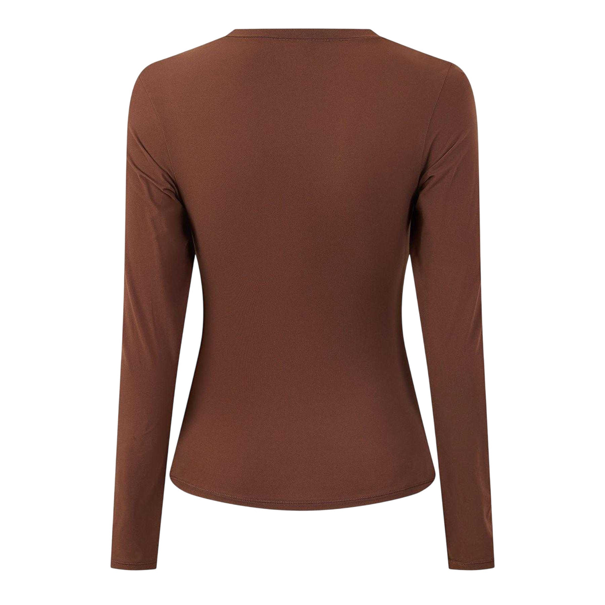 Cocoa - Back - Skims Womens-Ladies Plain Soft Long-Sleeved T-Shirt