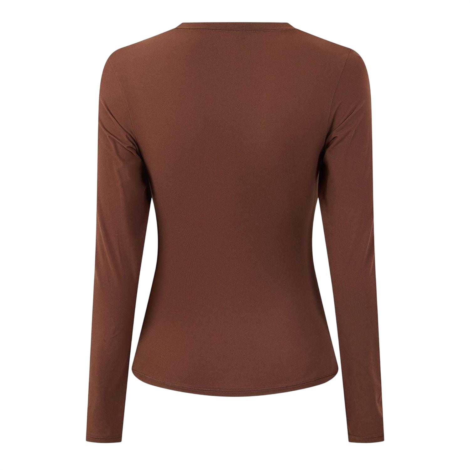 Cocoa - Back - Skims Womens-Ladies Plain Soft Long-Sleeved T-Shirt