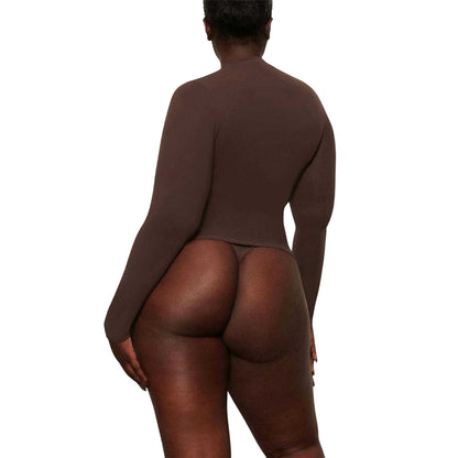 Cocoa - Lifestyle - Skims Womens-Ladies Plain Soft Long-Sleeved T-Shirt