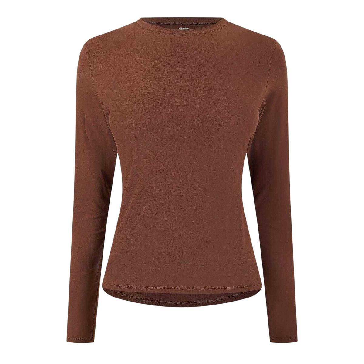 Cocoa - Front - Skims Womens-Ladies Plain Soft Long-Sleeved T-Shirt