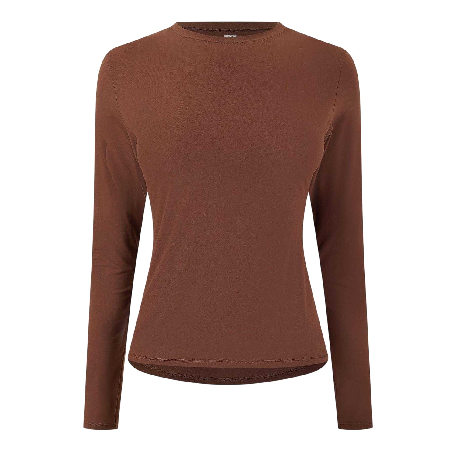 Cocoa - Front - Skims Womens-Ladies Plain Soft Long-Sleeved T-Shirt