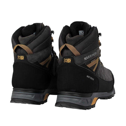 Charcoal-Yellow - Back - Karrimor Mens Hot Rock Leather Walking Boots
