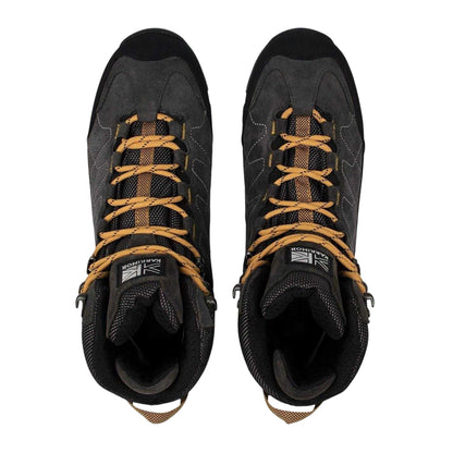 Charcoal-Yellow - Pack Shot - Karrimor Mens Hot Rock Leather Walking Boots