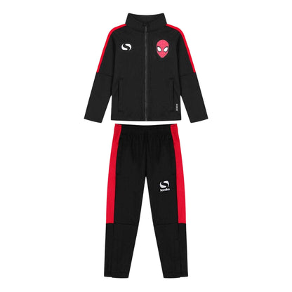 Red-Black - Front - Spider-Man Childrens-Kids Ankle Slit Tracksuit