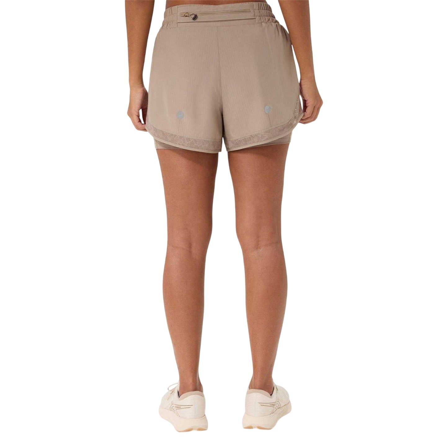 Greige - Back - Asics Womens-Ladies Nagino Running Shorts