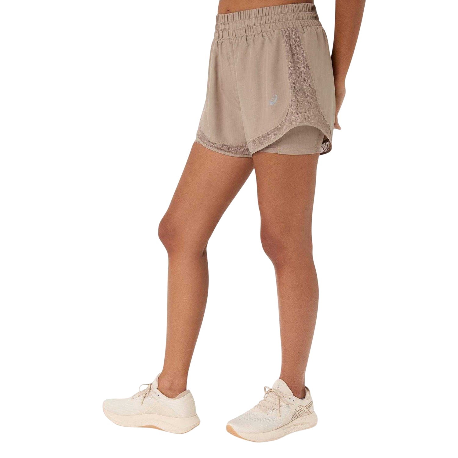 Greige - Front - Asics Womens-Ladies Nagino Running Shorts