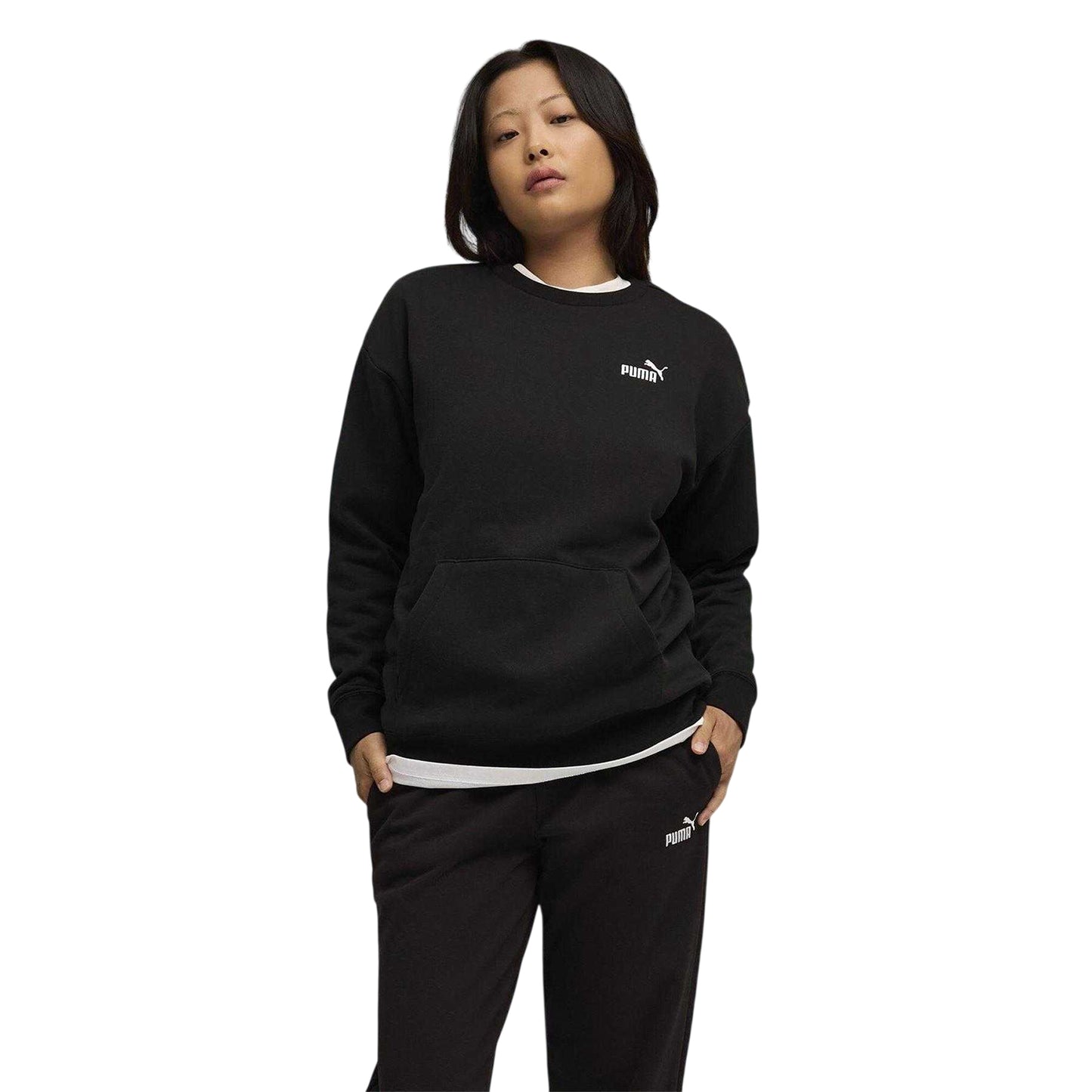 Puma Black - Side - Puma Womens-Ladies Arti Hesten Long-Sleeved Tracksuit