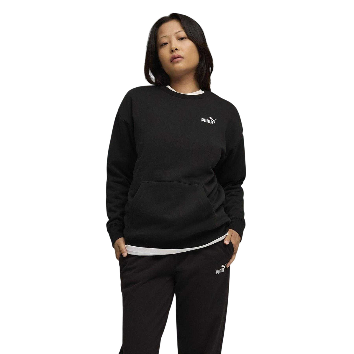 Puma Black - Side - Puma Womens-Ladies Arti Hesten Long-Sleeved Tracksuit