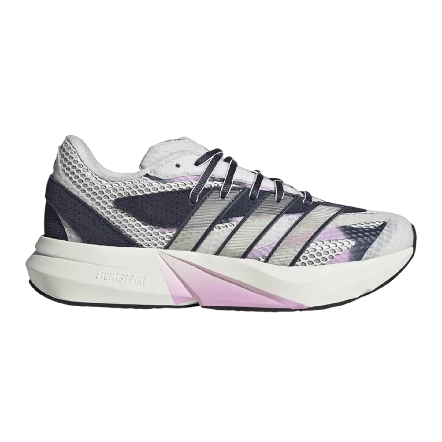 Off White-Pink - Front - Adidas Mens Lightblaze Football Boots