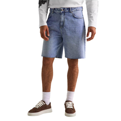 Vintage Wash - Side - Couture Club Mens Denim 5 Pockets Shorts