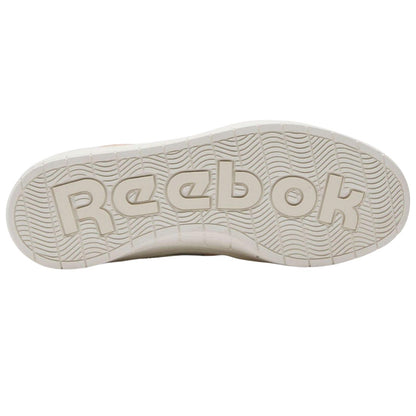 White-Pink - Side - Reebok Womens-Ladies Court Advance Surge Leather Trainers