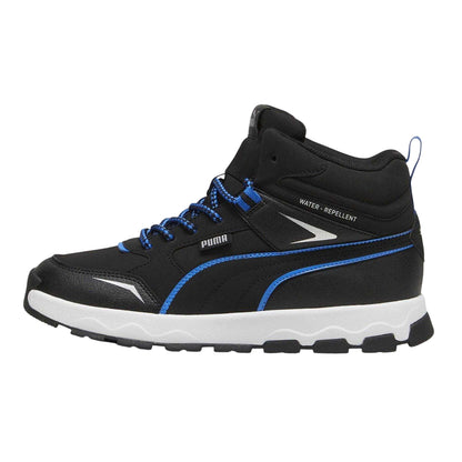 Black-Hyper Blue - Back - Puma Childrens-Kids Evolve Running Trainers