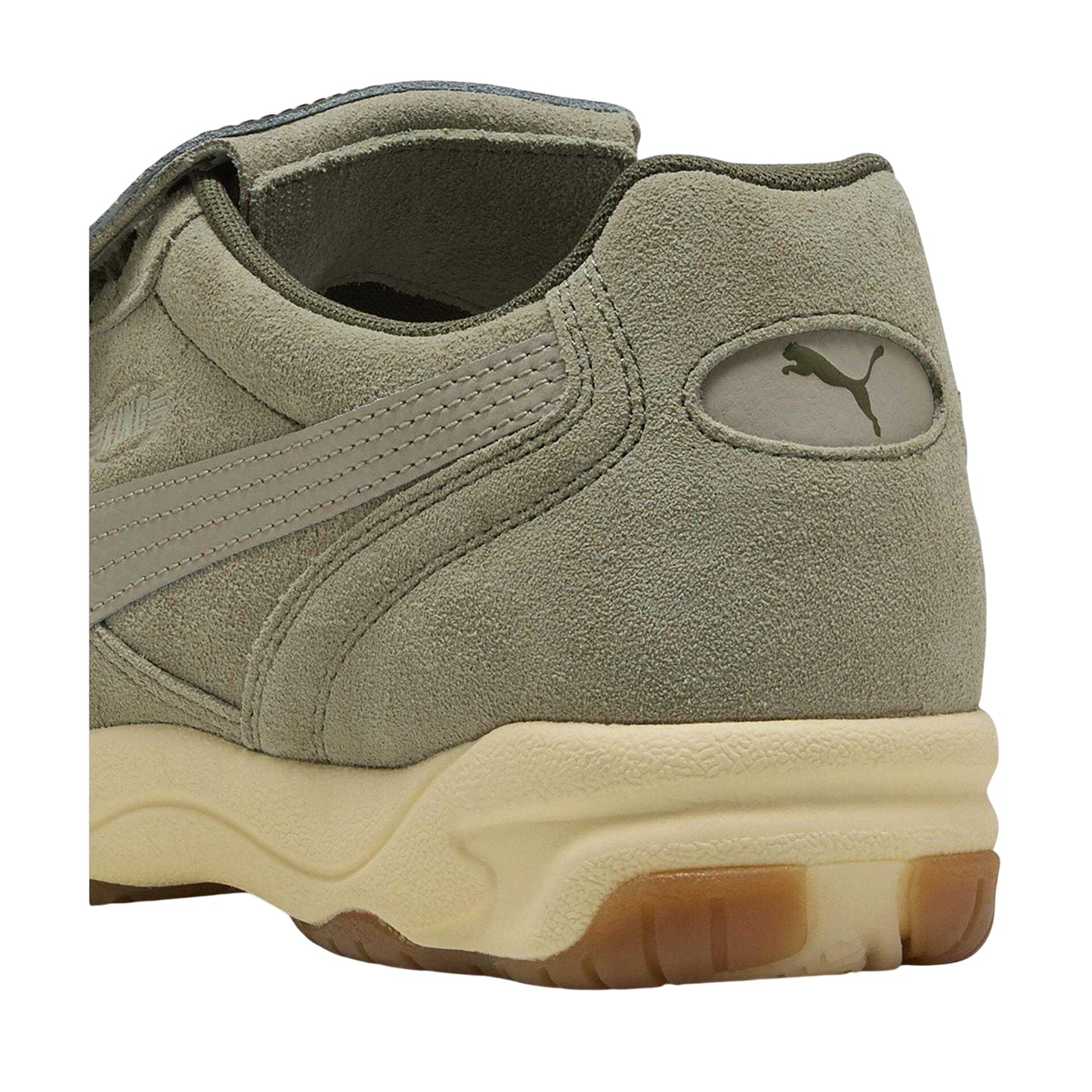 Luxe-Army-Cream - Back - Puma Mens King Suede Trainers