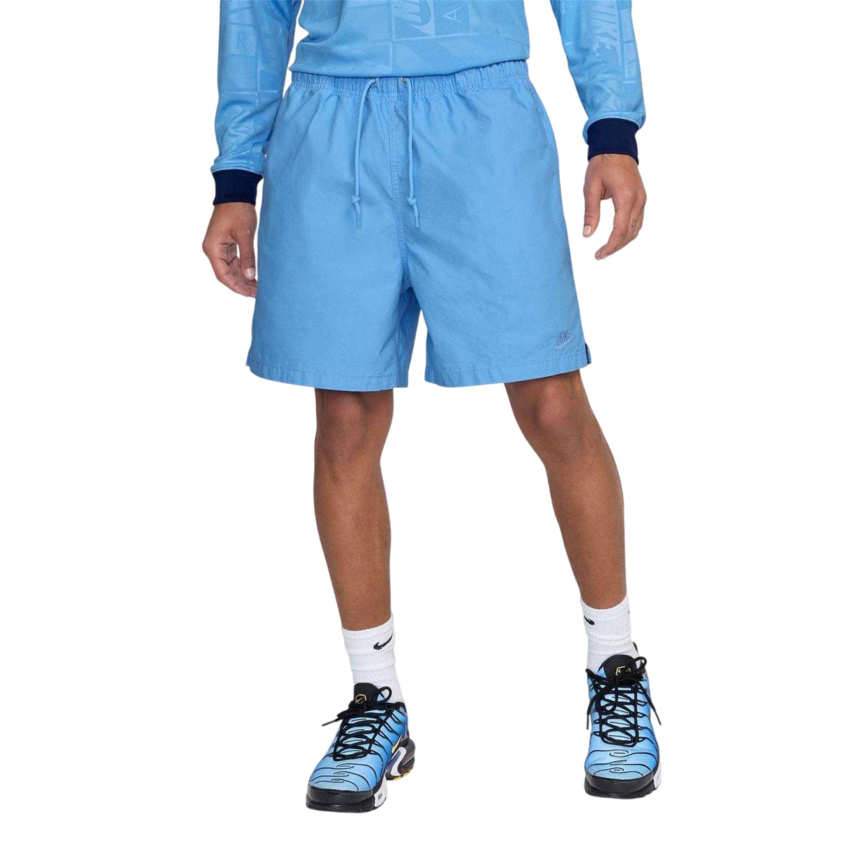 University Blue - Side - Nike Mens Elasticated Waist Athletic Shorts