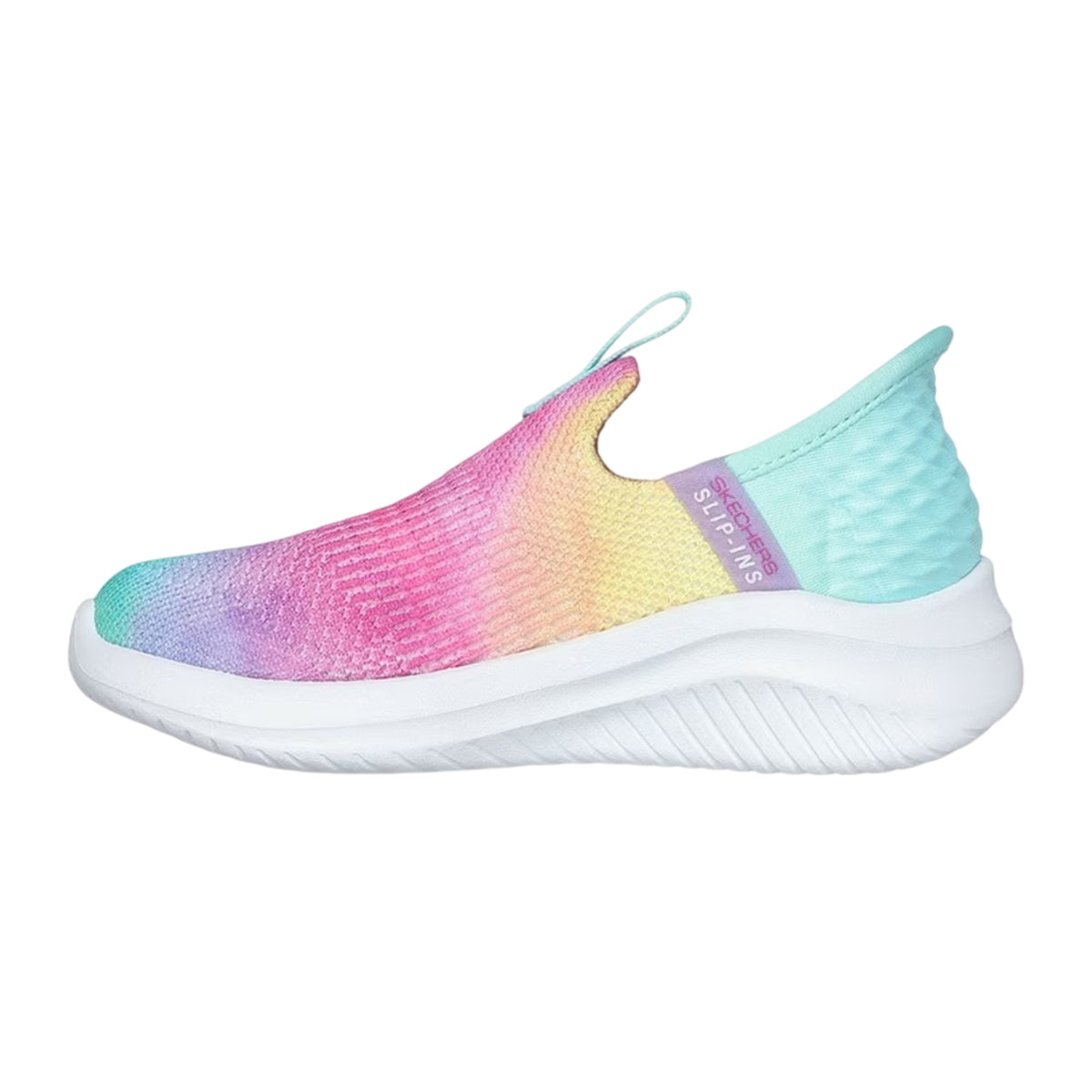 Multicoloured - Back - Skechers Childrens-Kids Slip-In Trainers