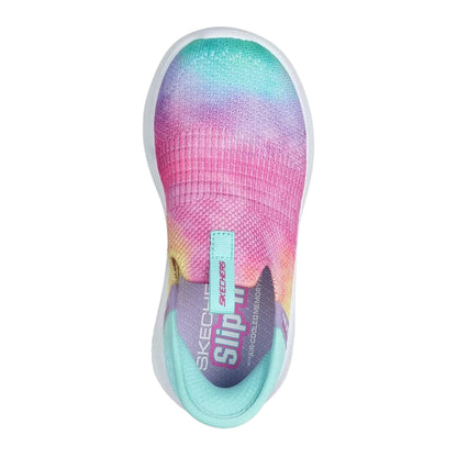 Multicoloured - Lifestyle - Skechers Childrens-Kids Slip-In Trainers
