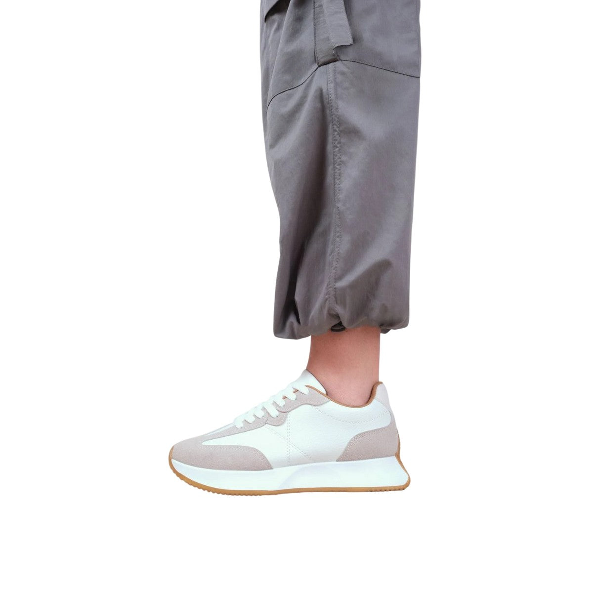 Grey - Back - Where´s That From Womens-Ladies Suede Trainers