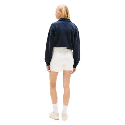 Denim-White - Back - Tommy Jeans Mens Denim Logo Jean Shorts