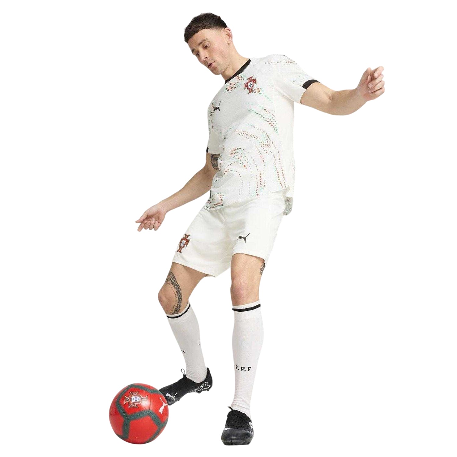 White-Black - Lifestyle - Puma Mens 2025 Portugal FC Away Shorts