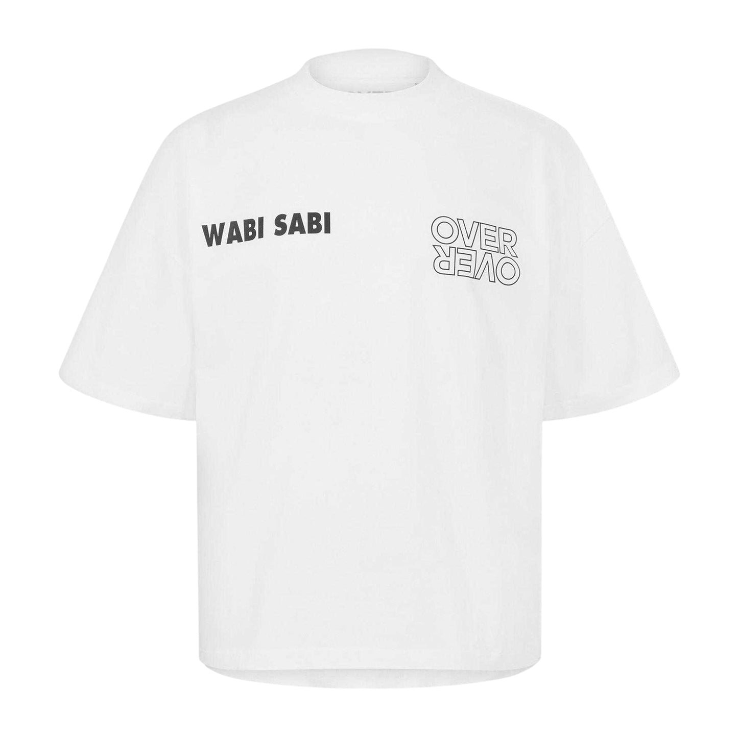 White - Front - OverOver Mens Wabi Sabi Regular T-Shirt