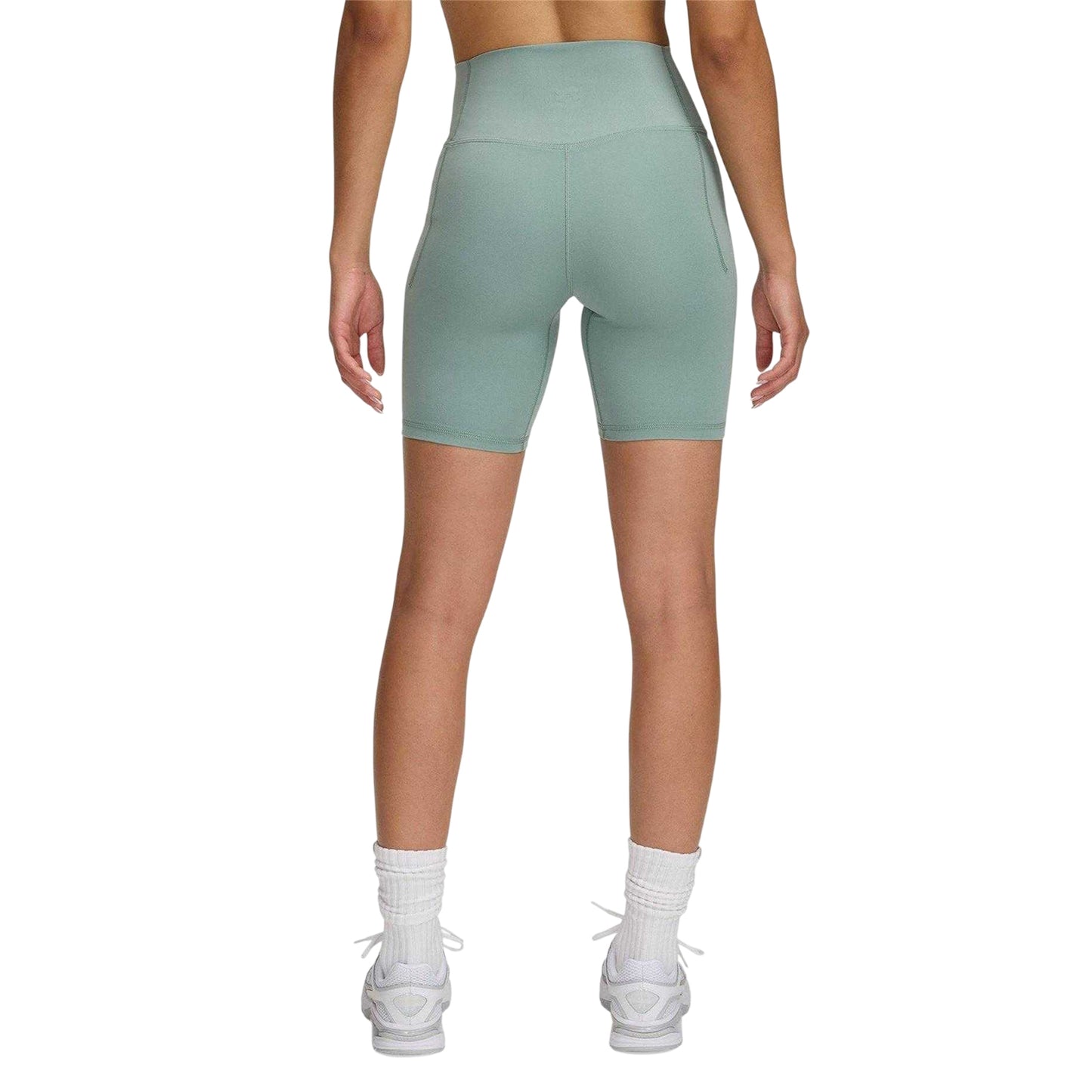 Green - Back - Under Armour Womens-Ladies Meridian Fitted Cycling Shorts
