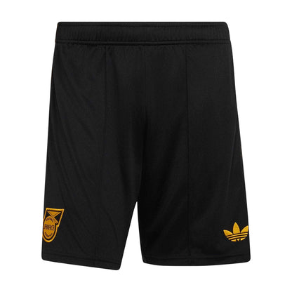 Black-Yellow - Front - Adidas Mens 2026 Jamaica Away Shorts