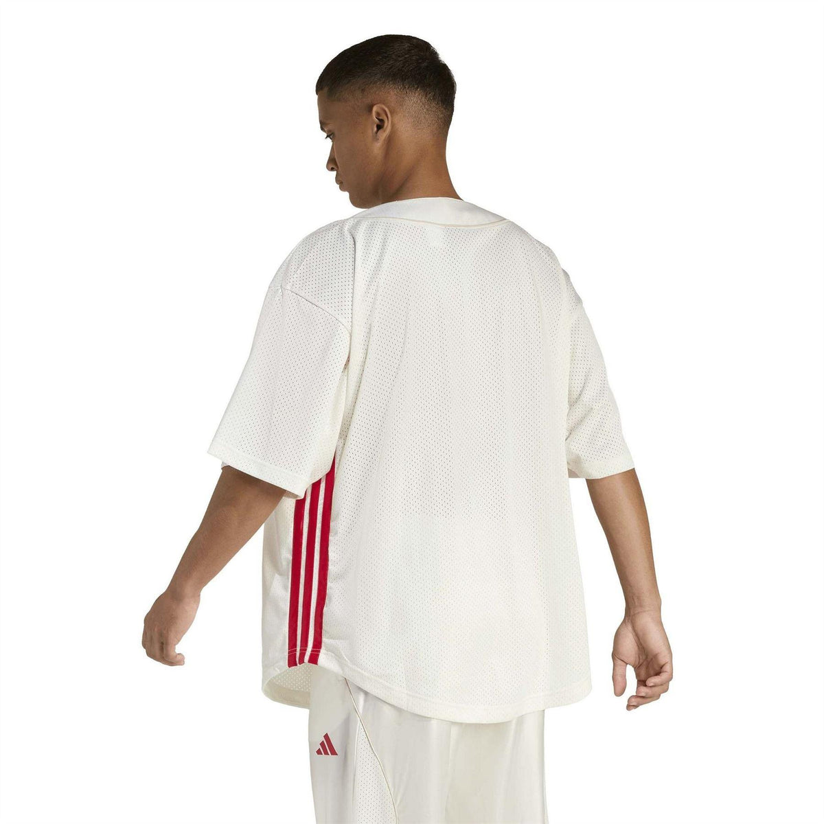 Off White-Crystal - Back - Adidas Mens Stadium Seasonal Fleece Track Shorts