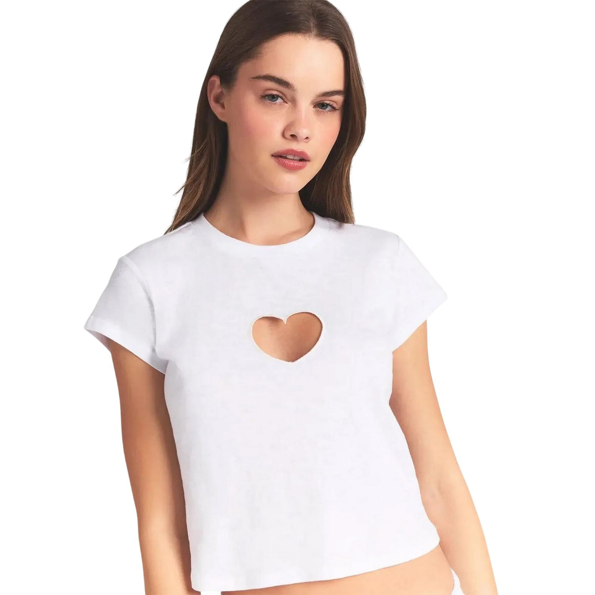 Snow - Side - Skims Womens-Ladies Heart Jersey T-Shirt