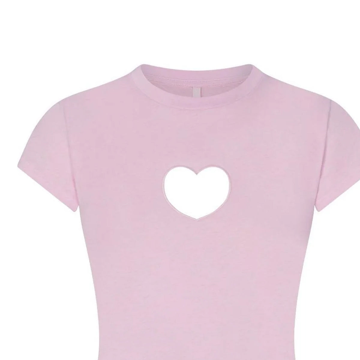 Baby Pink - Side - Skims Womens-Ladies Heart Jersey T-Shirt