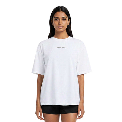 White - Side - Rohnisch Womens-Ladies Performance Relaxed Fit Gym T-Shirt