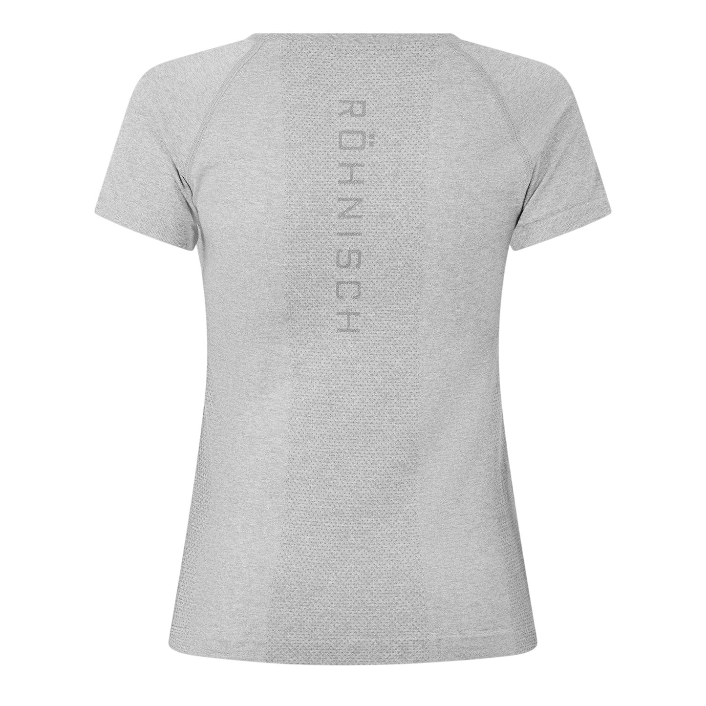 Grey Melange - Back - Rohnisch Womens-Ladies Logo Performance Gym Top