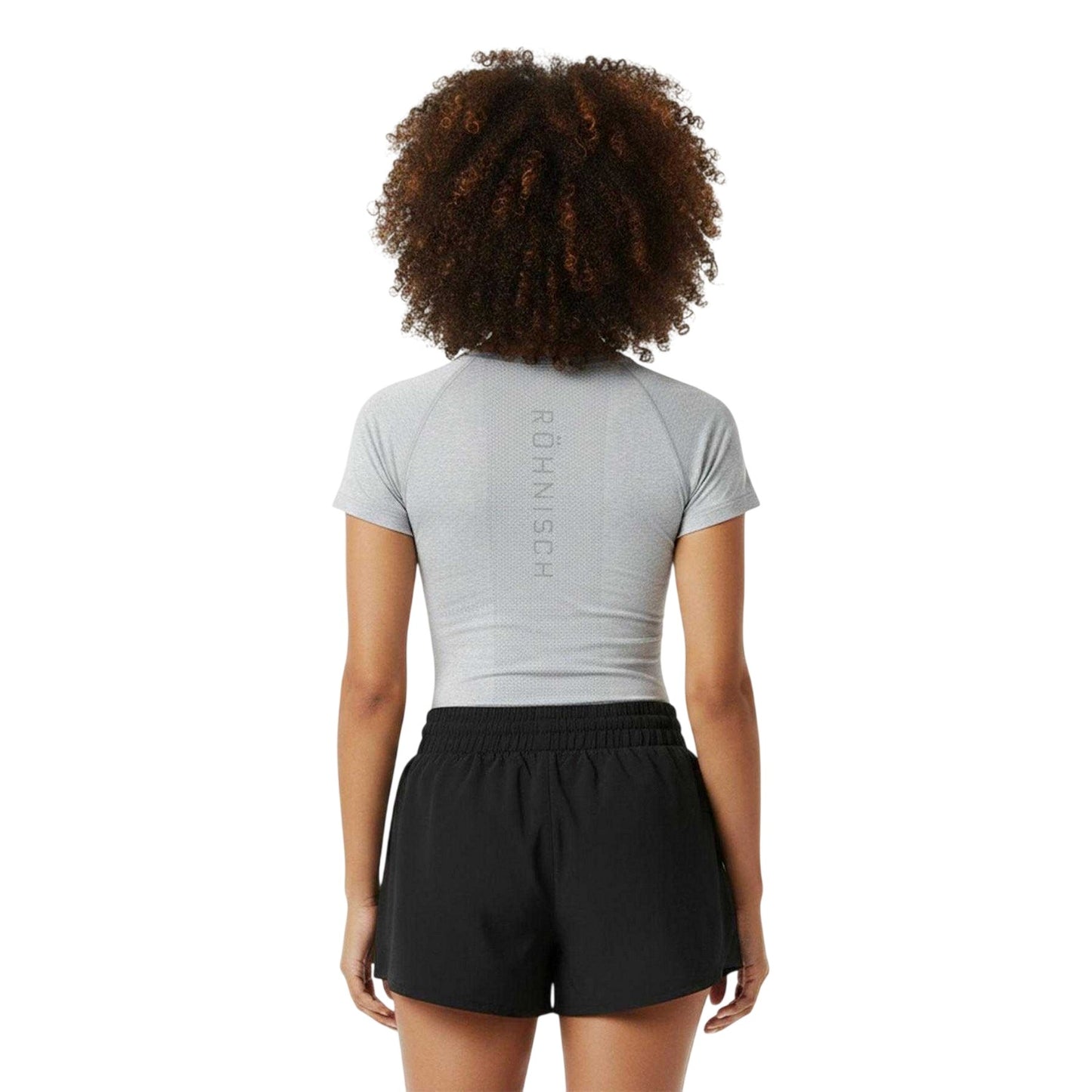 Grey Melange - Lifestyle - Rohnisch Womens-Ladies Logo Performance Gym Top