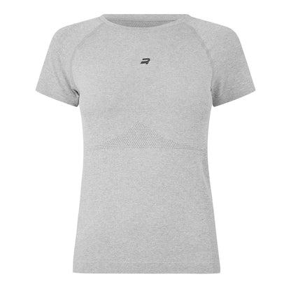Grey Melange - Front - Rohnisch Womens-Ladies Logo Performance Gym Top