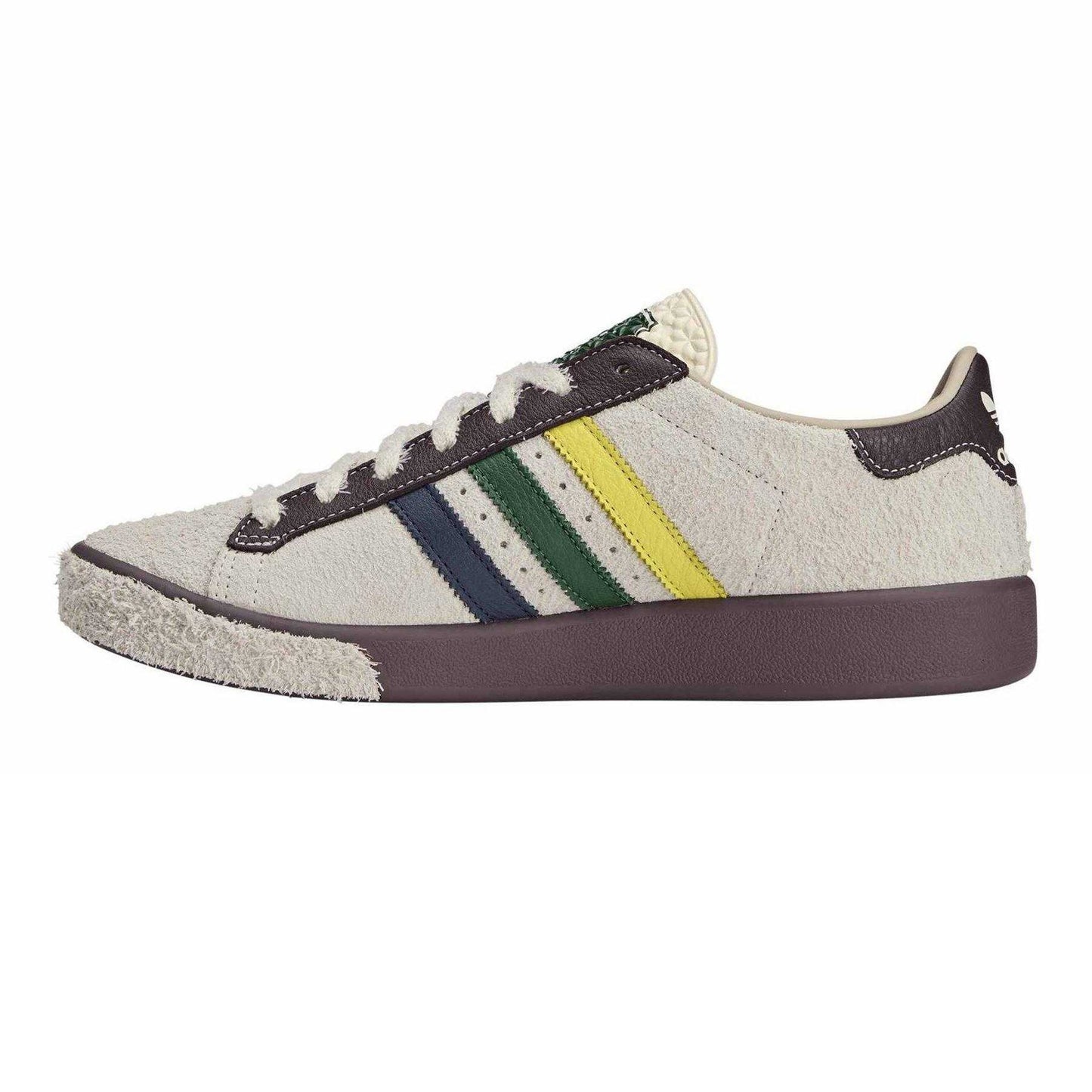Cream-White - Side - Adidas Unisex Adult Forest Hills Brain Dead Suede Flat Trainers