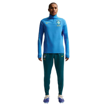 Blue-Gold - Close up - Nike Mens Brazil Drill Top