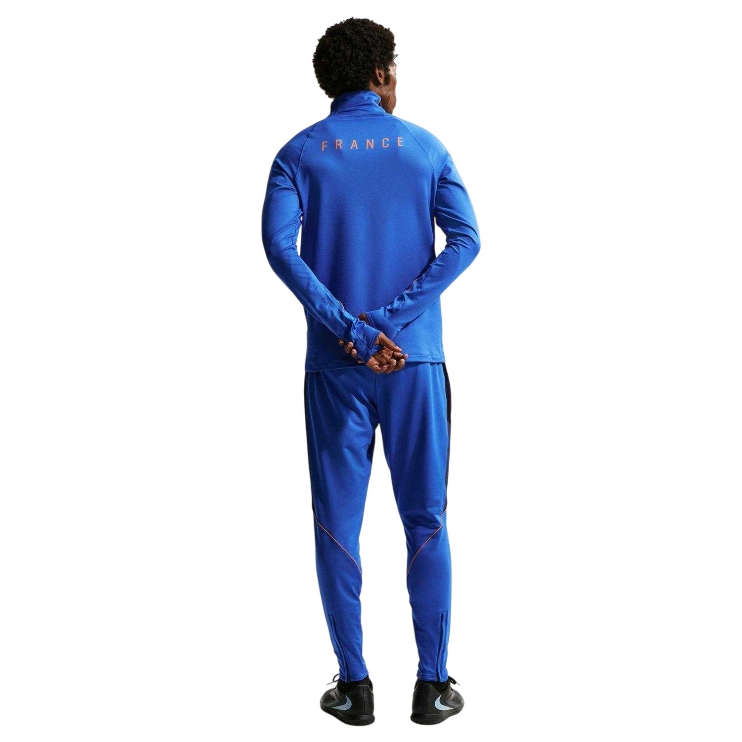 Blue-Orange - Back - Nike Mens France Drill Top