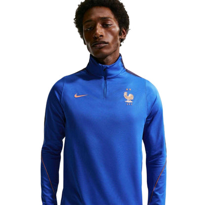 Blue-Orange - Lifestyle - Nike Mens France Drill Top