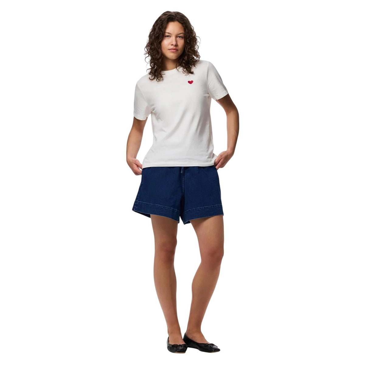 Cloud Dancer - Pack Shot - Pieces Womens-Ladies Mila Heart Short-Sleeved T-Shirt